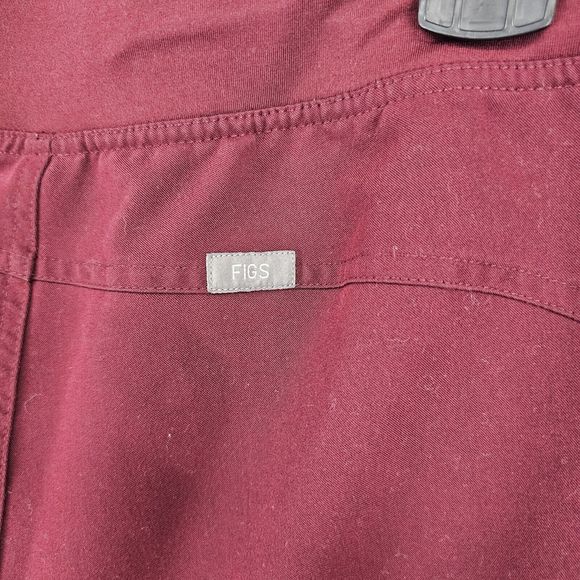 Burgundy Figs Kade Cargo Scrub Pants Women's Size Petite Medium - Picture 9 of 9